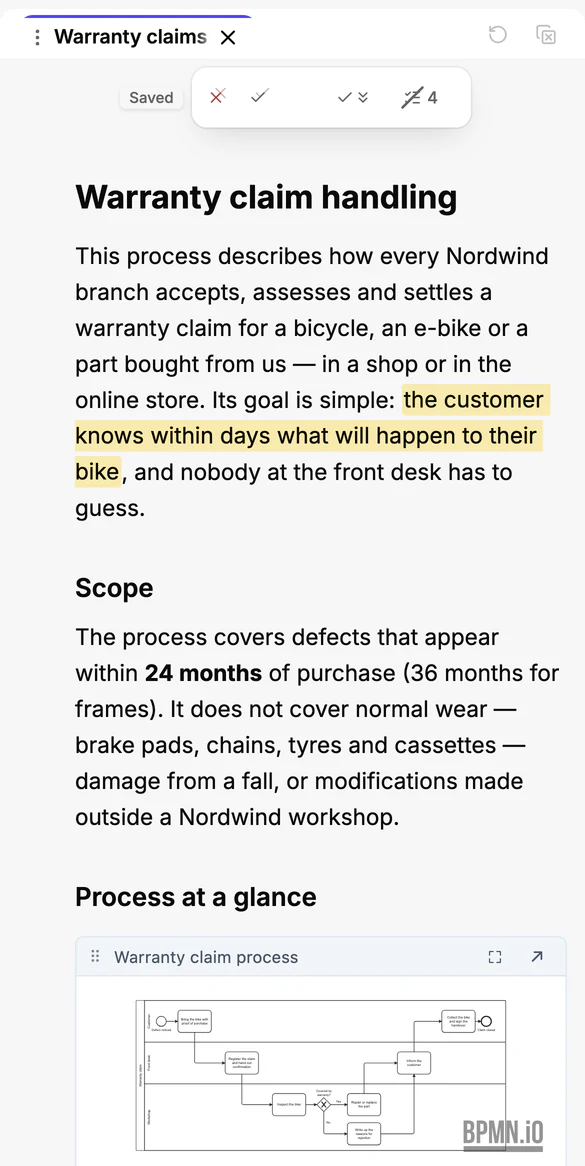 A document being read in Delta Flow on a phone.